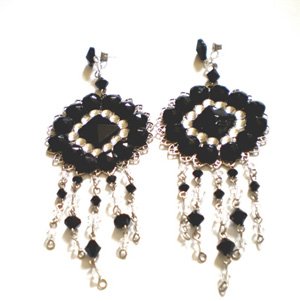 DIY Kit Earrings French Jet Glam Cascade Chandelier