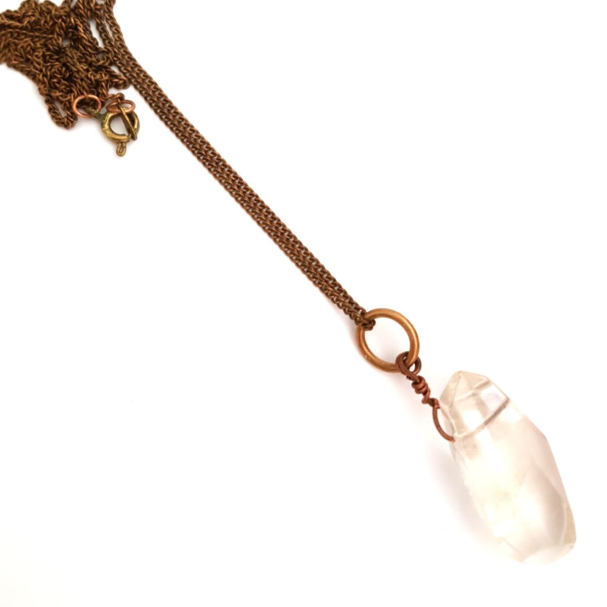 Femme Crystal Quartz Fine Chain Pendant 60cm