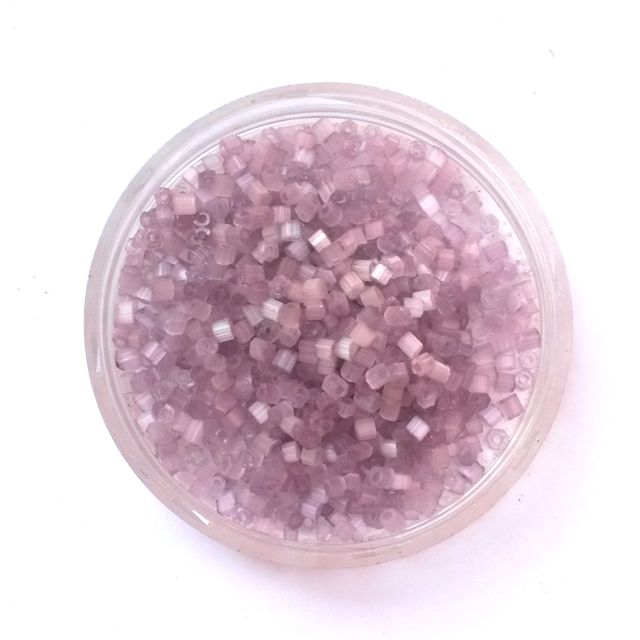 10 0 Mauve SolGel Satin Two Cut Hex Czech Seed Bead