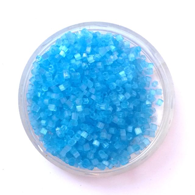 10 0 Turquoise SolGel Satin Two Cut Hex Czech Seed Bead