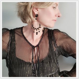 DIY Beaded Earring Stud Gypsy Crystal Hoop