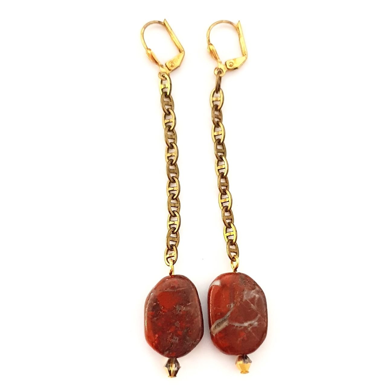 Boheme Gem Stone Drop Earrings Agate