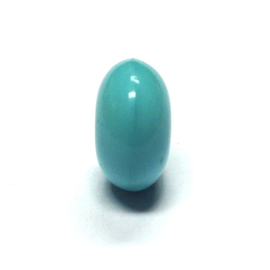 Rondell Melon 12x8mm Glass Beads Aqua