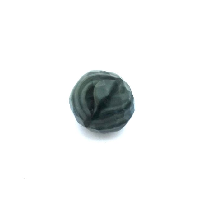 22mm Silk Grey Czech Fire Polished Bead