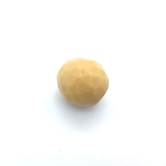 20mm Opaque Czech Fire Polished Bead Ivory