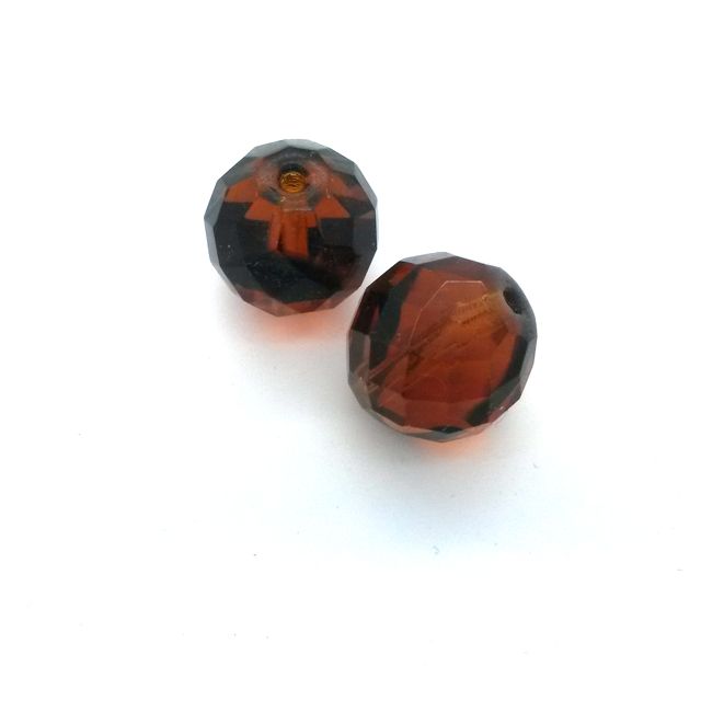 14mm Topaz Zebra Animal Print Mix Czech Fire Polished Bead