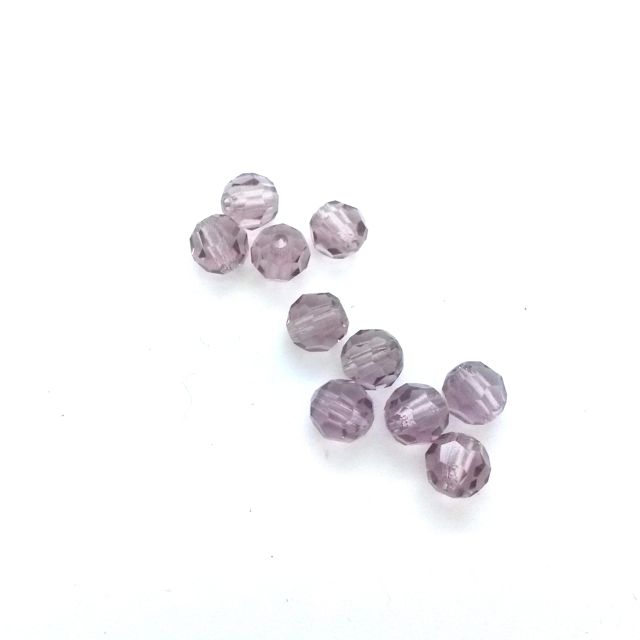 Machine Cut Czech Preciosa Crystal Round Amethyst 5mm