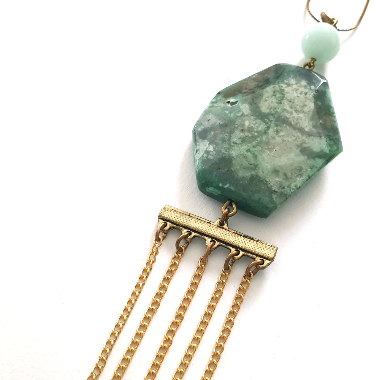 Fringed Pendant Gemstone Unakite