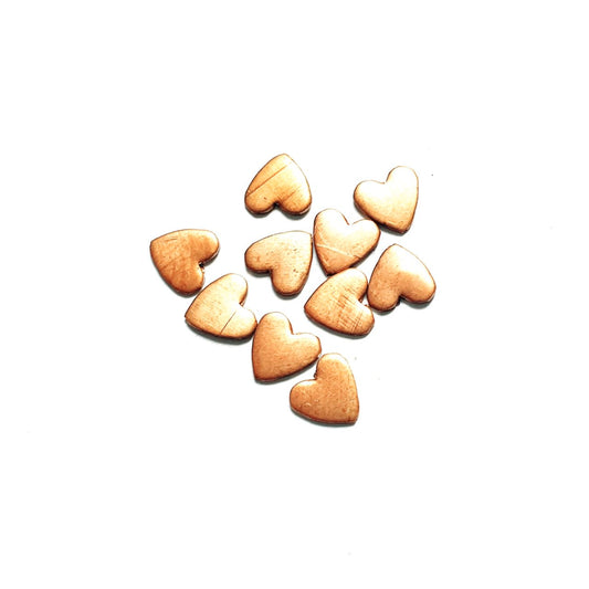 Flat Small Heart Brass Stamping 6mm