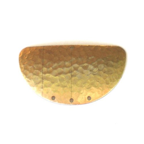 Hammered Brass Stamping Semi Circle Brass 24x40mm