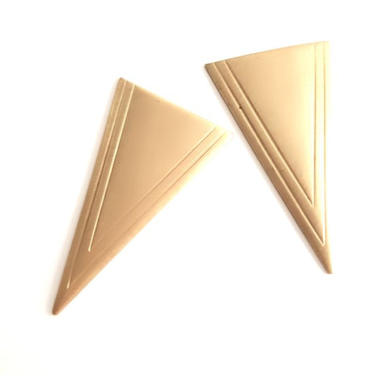 Deco Long Triangle Brass Vintage 42mm