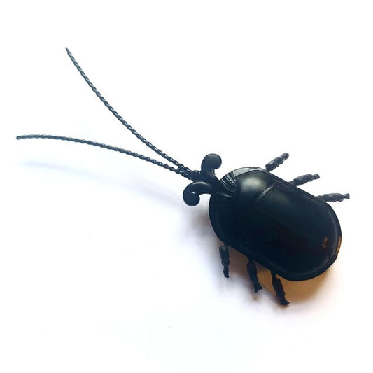 French Jet Bug Brooch