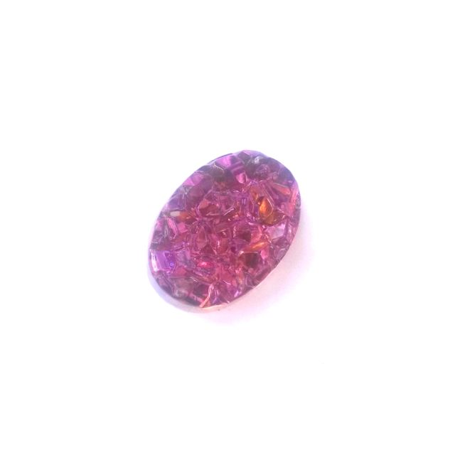 Flatback Glass Stone Oval 25x18mm Volcano