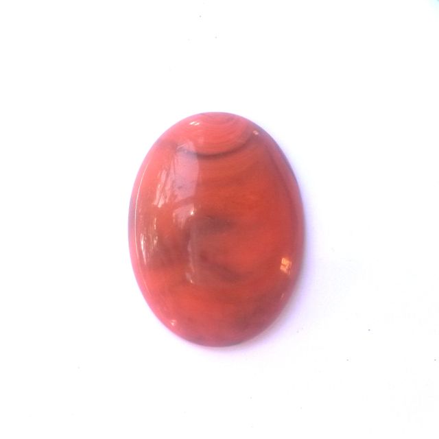 Flatback Cabochon Plastic Oval Faux Coral 30x40mm