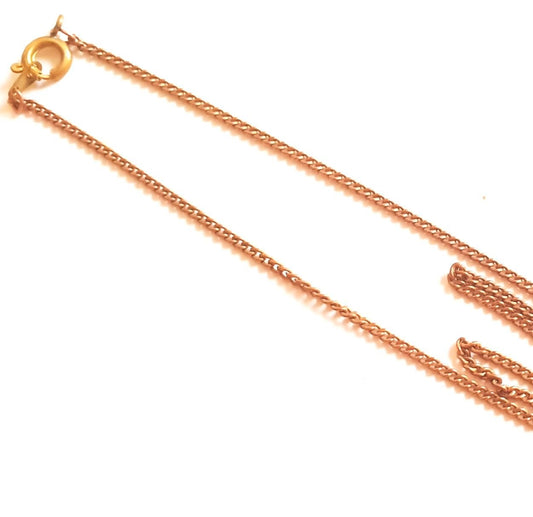 Chain Necklace Curb Brass Ox - 45cm
