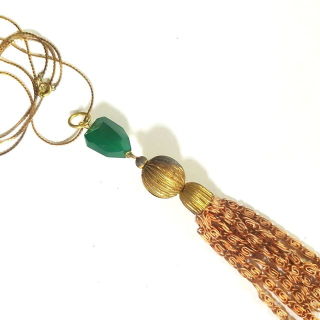 Boheme Gypsy Pendant Green Stone on Delicate Chain