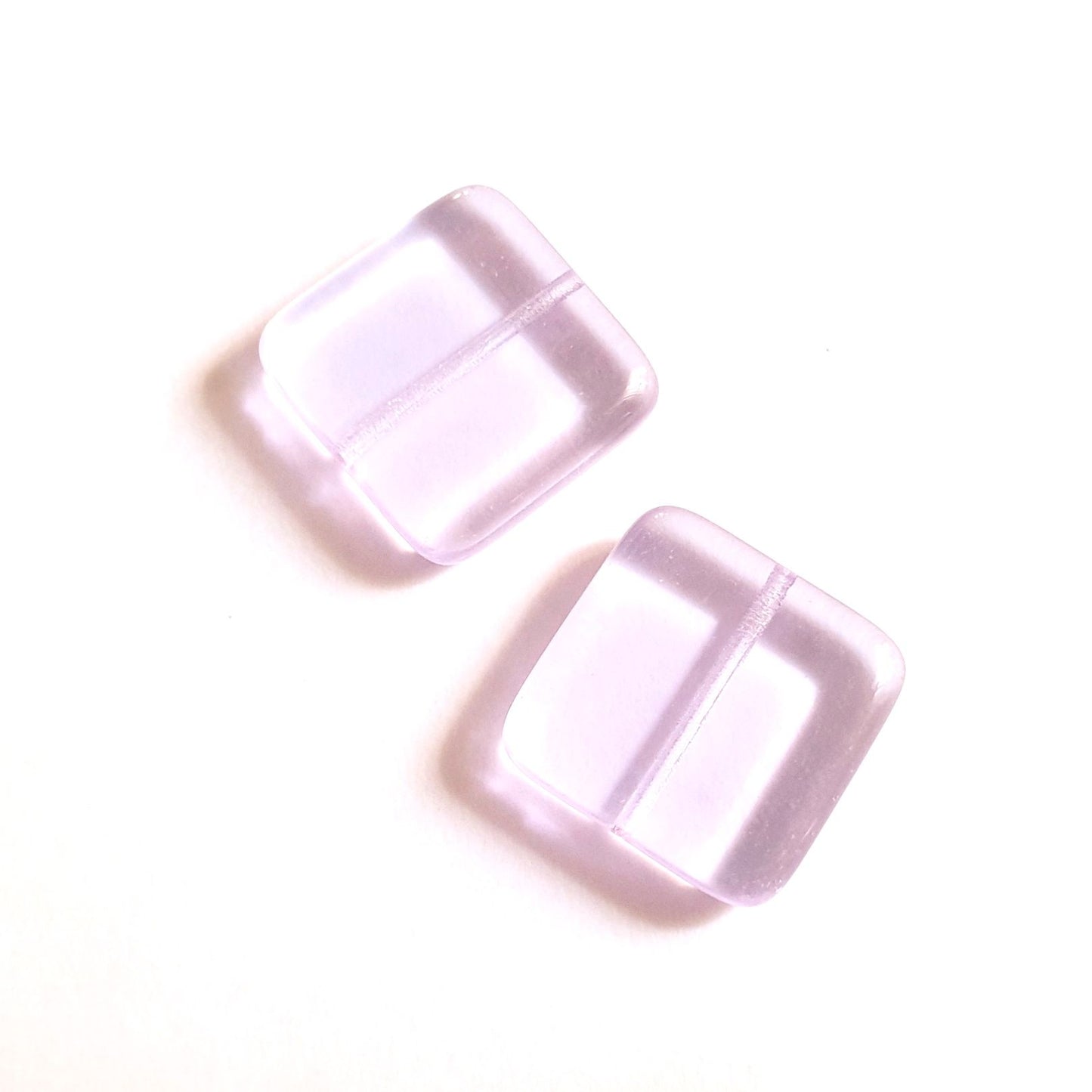 Square 20mm Alexandrite Transparent Czech Glass Bead