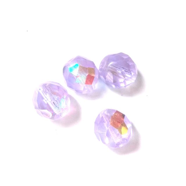 10mm AB Alexandrite Czech Fire Polished Bead