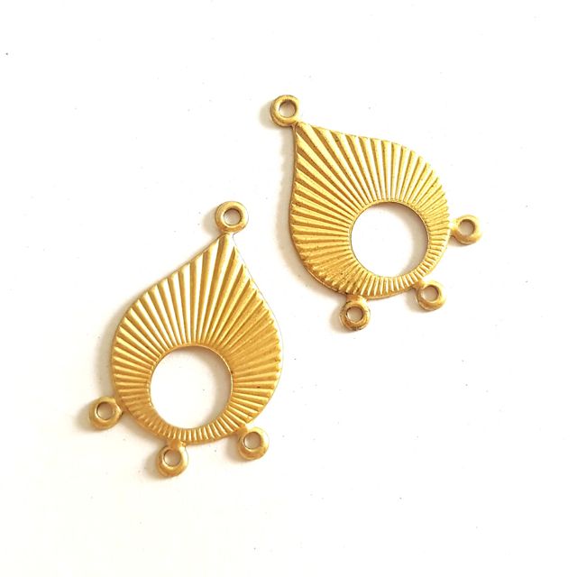 Drop Deco Sunburst Brass 25mm