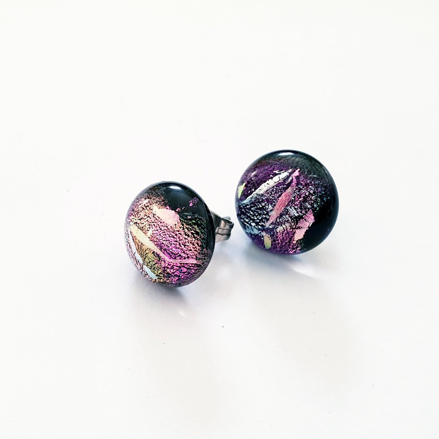 Dichroic Glass Stud Earrings