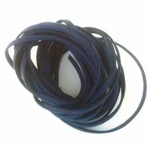 Flat Vegan Suede Cord 3mm Navy