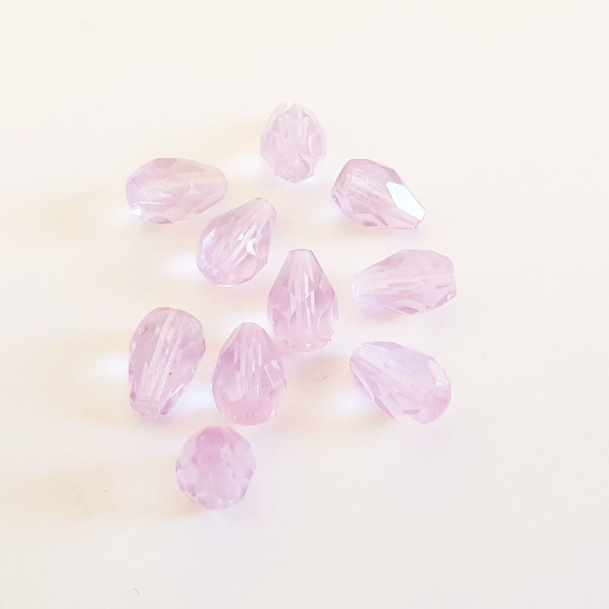 10x7mm Drop Alexandrite Transparent Czech Fire Polished Bead