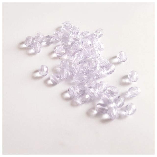 3mm Alexandrite Transparent Czech Fire Polished Bead  - Pack of 100