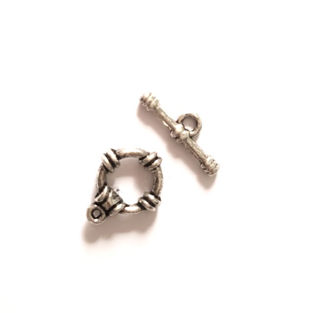 Jewellery Clasp Small Fob Clasp Antique Silver 10x15mm