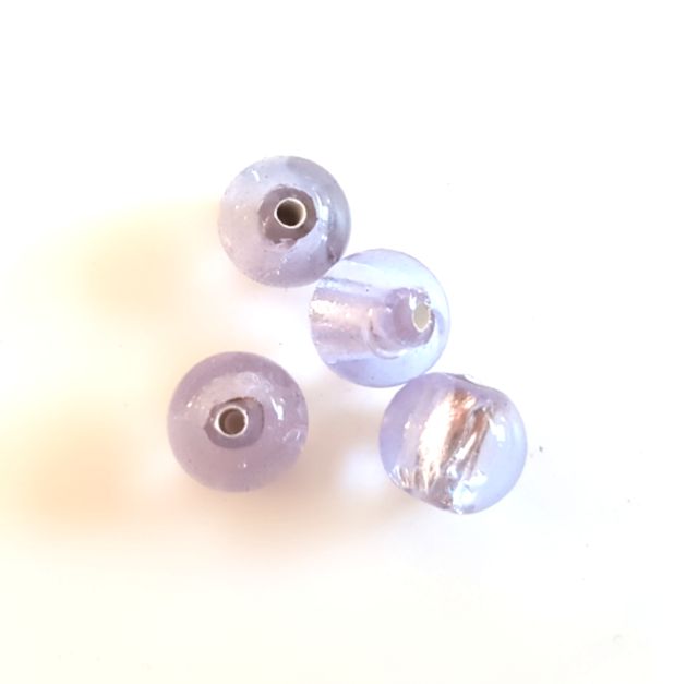 Handmade Czech Foil Glass Bead 8mm Alexandrite