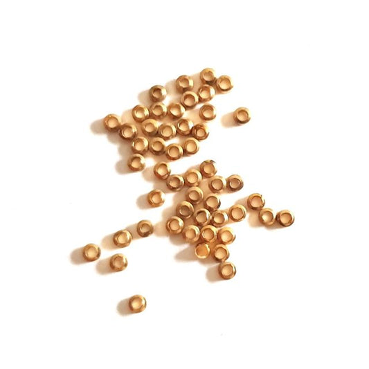 French Crimp Gold 2mm - 10