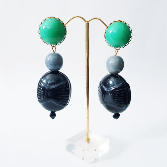 Colour Pop Drop Vintage Lucite Earrings
