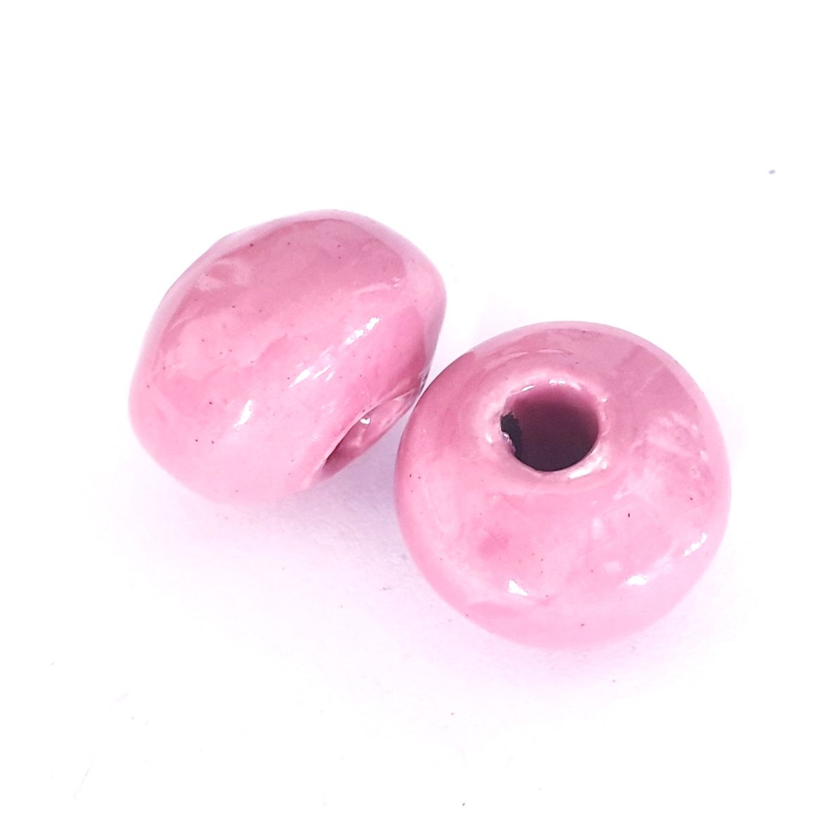 Clay Chunky Saucer Pink 15x20mm