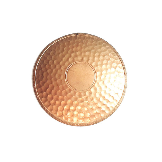 Hammered Brass Stamping Disc Pendant 60mm