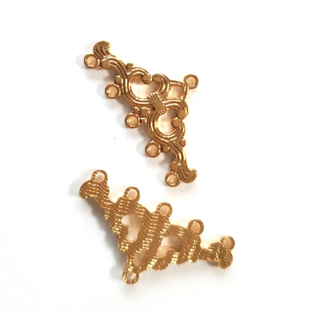 Decorative Bar End 5 Row Gold Plate