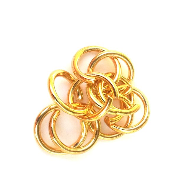 Jump Ring Round 13mm Gold Thick - Pack of 10