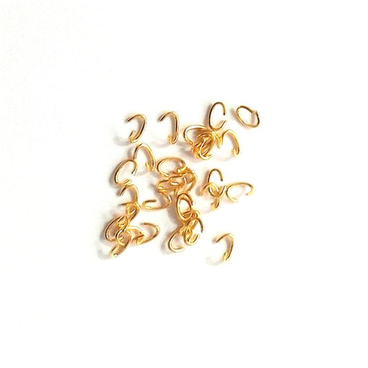 Jump Ring Oval 4x6mm Gold Plated