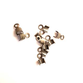 Leather End Small Antique Brass