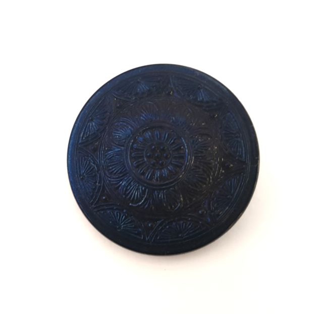 Czech Glass Button Deco Mandala 36 16"mm Purple Iris