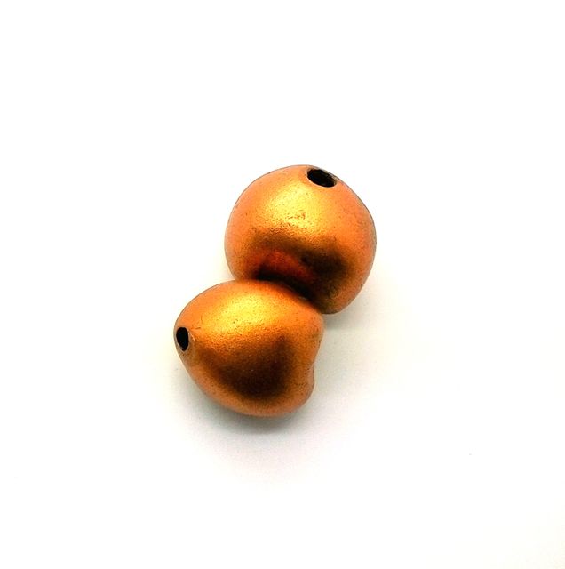 Kakui Nut Bead Metallic Copper 25-30mm