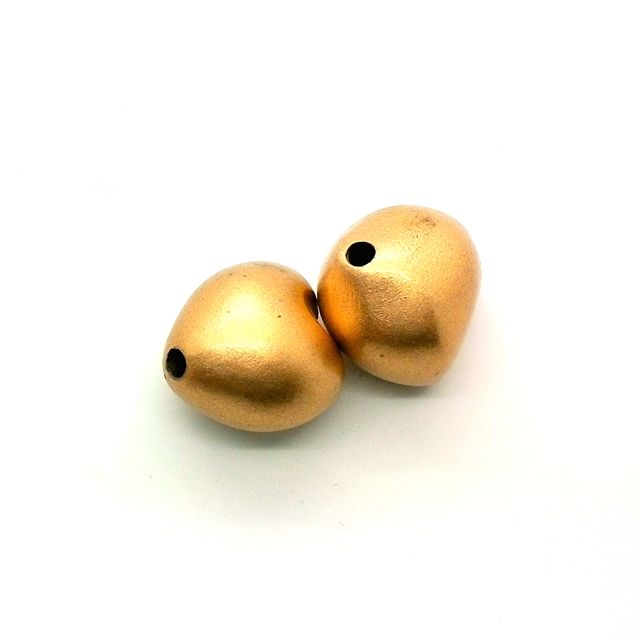 Kakui Nut Hawaiian Bead Metallic Gold 25-30mm