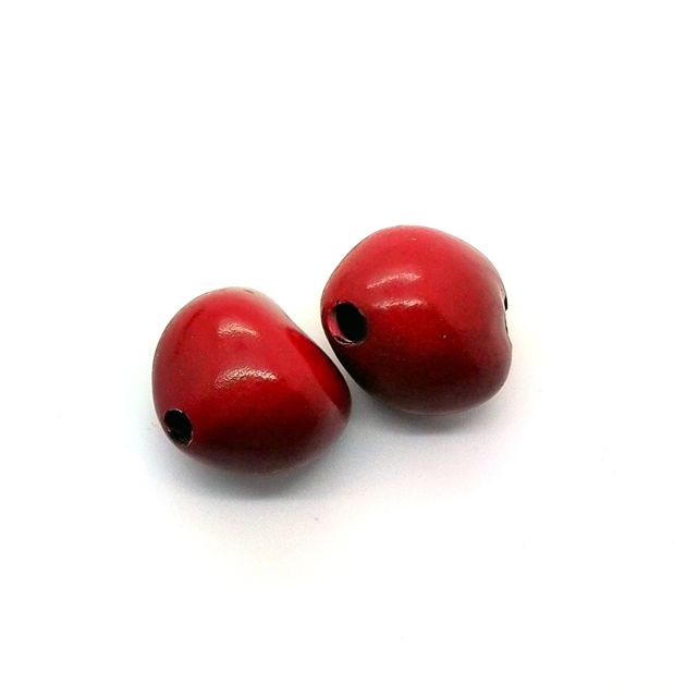 Kakui Nut Hawaiian Bead Red - Dark 25-30mm