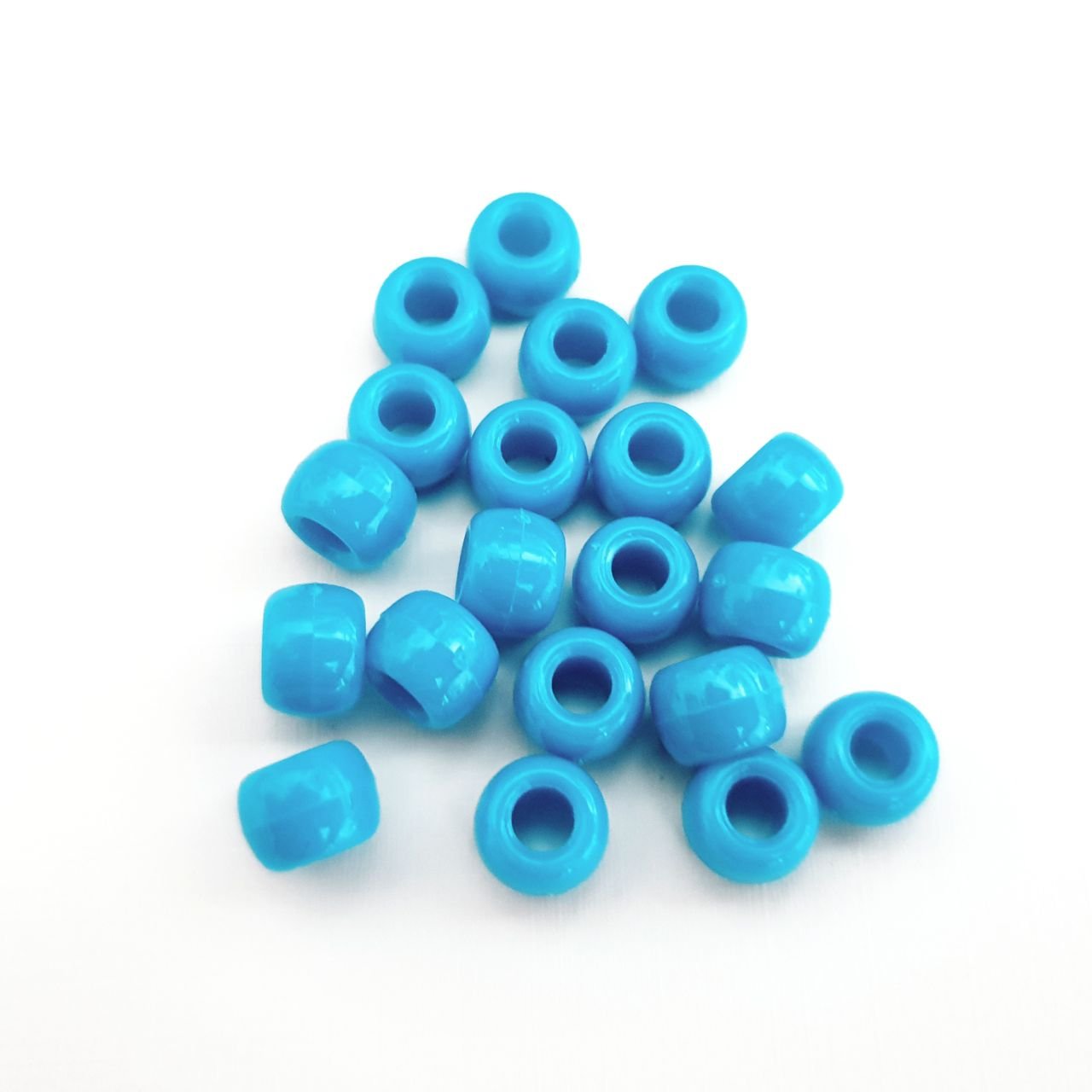 Plastic Pony Bead Blue 9mm