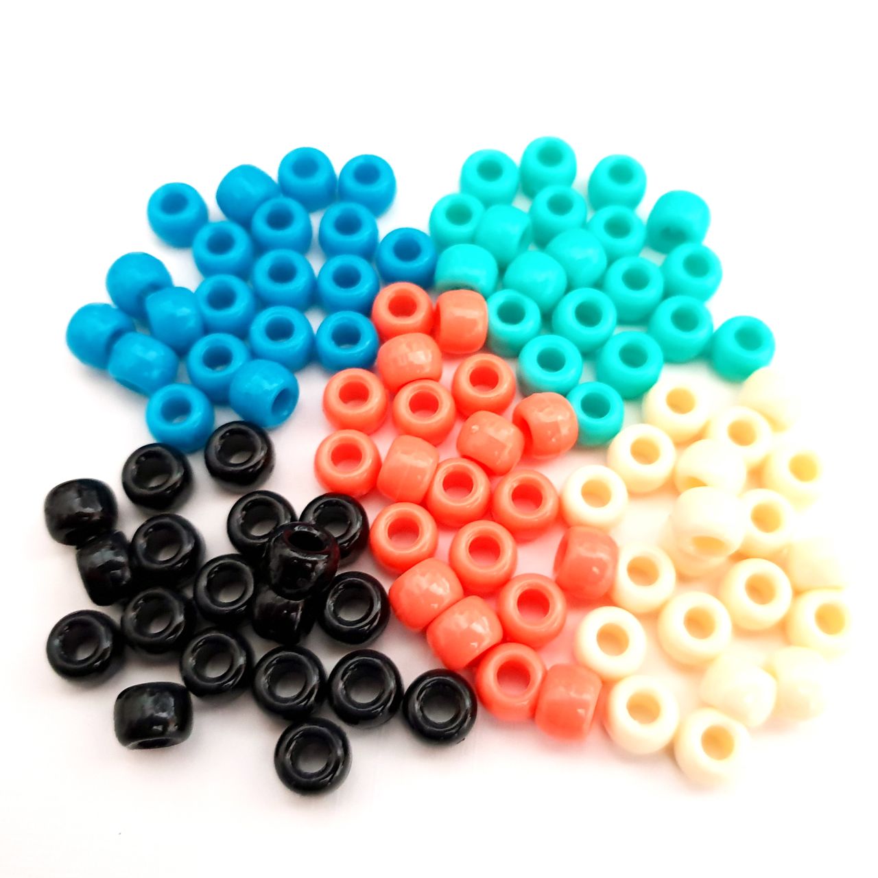 Plastic Pony Bead Mix 9mm