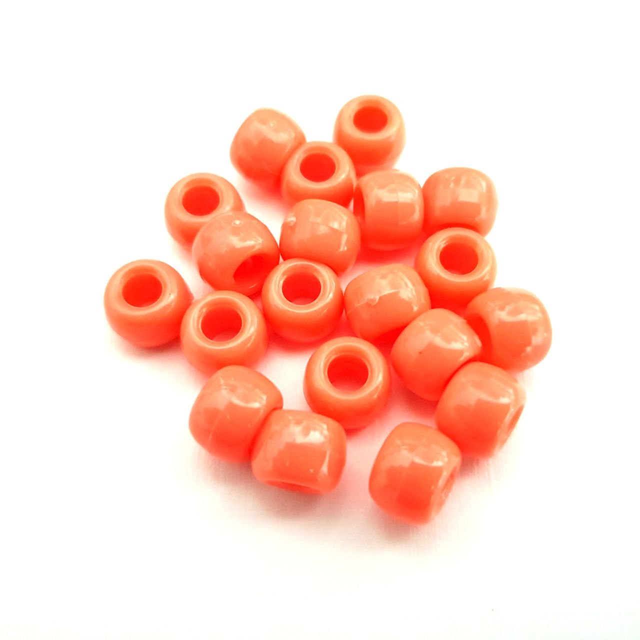 Plastic Pony Bead Coral 9mm