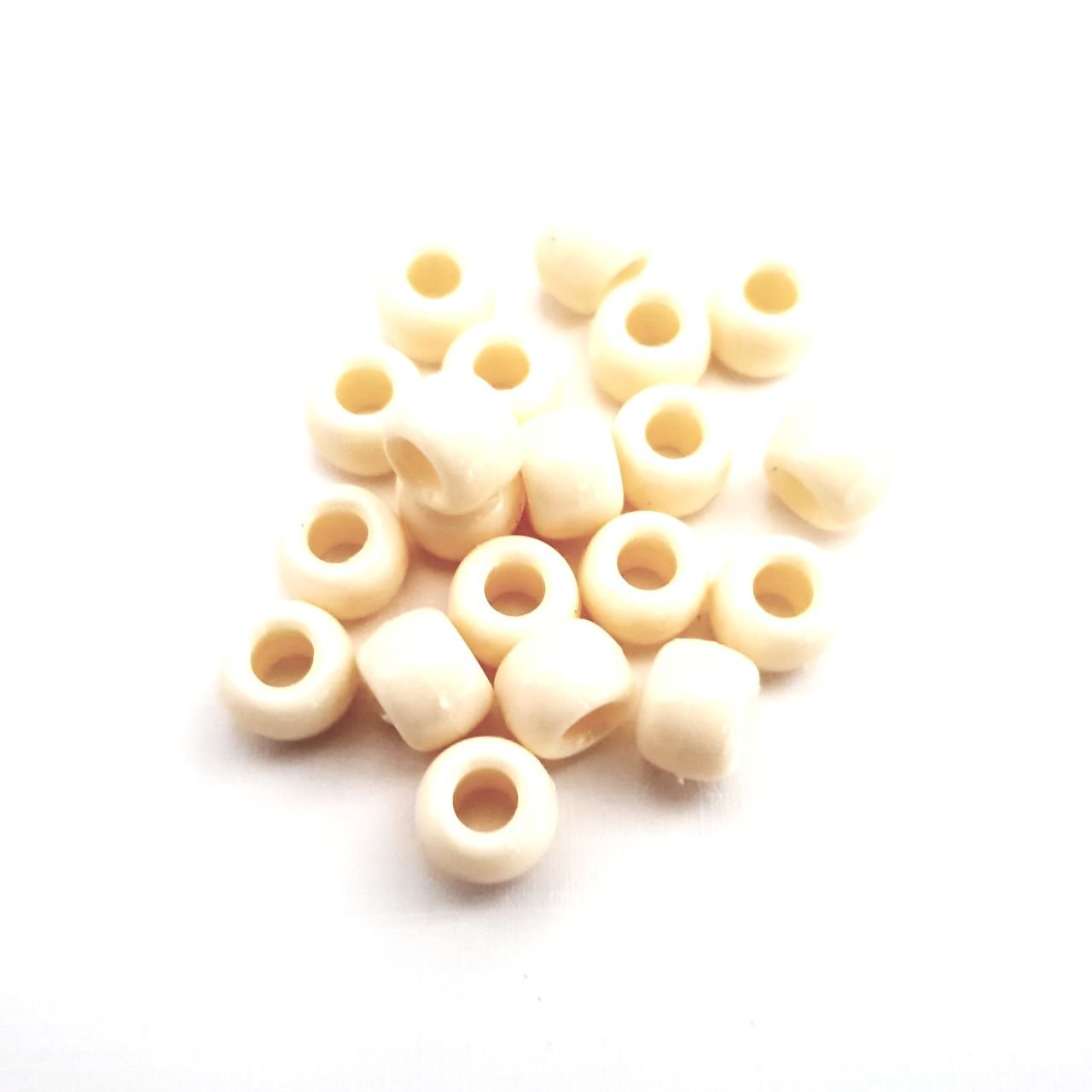 Plastic Pony Bead Ivory 9mm