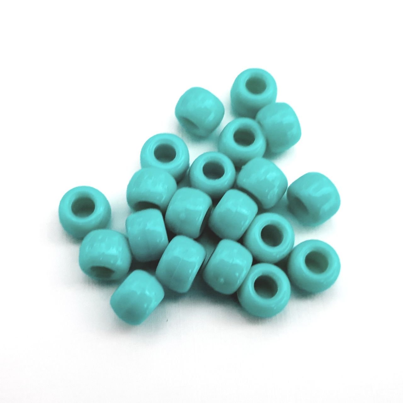 Plastic Pony Bead Turquoise 9mm