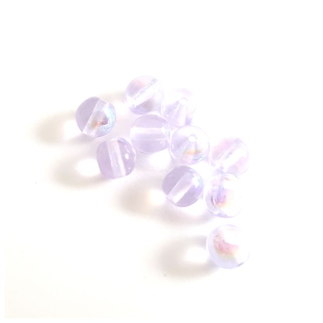 6mm Alexandrite Round AB Czech Glass Bead