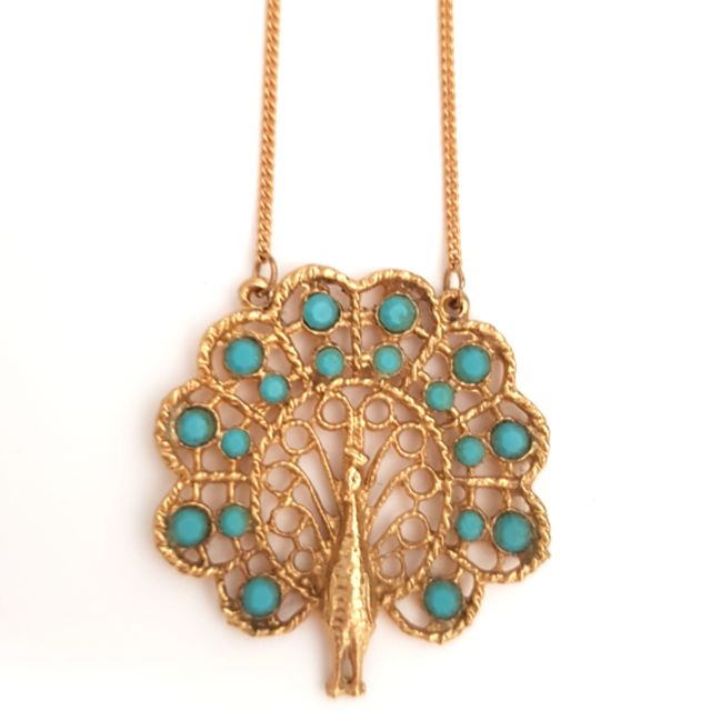Santorini Pendant Peacock Swarovski Turquoise