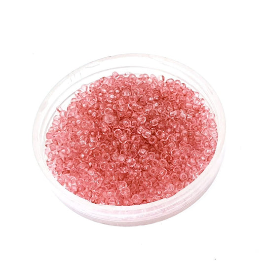 11 0 Czech Seed Bead Pink Transparent