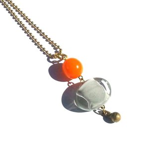 Handmade Glass Sommerso Pendant Grey Pumpkin